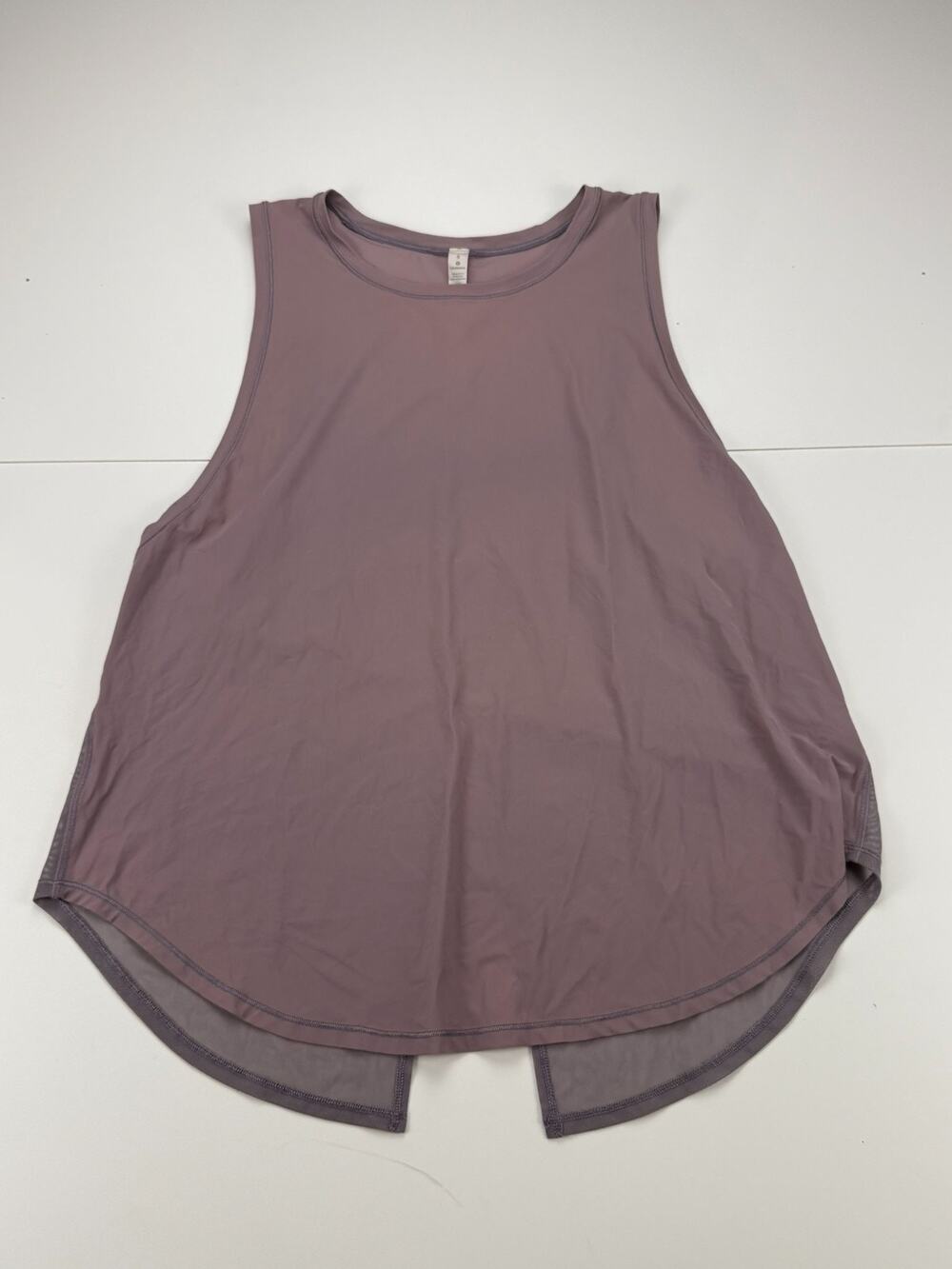 Lululemon Sculpt Tank Womens 8 Mauve Purple Mesh Back Running Workout Top